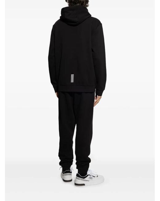 Pantalones de chándal con cordones EA7 de hombre de color Black