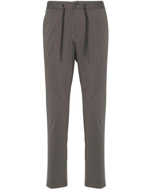 Herno Gray Pleated Tapered Trousers for men