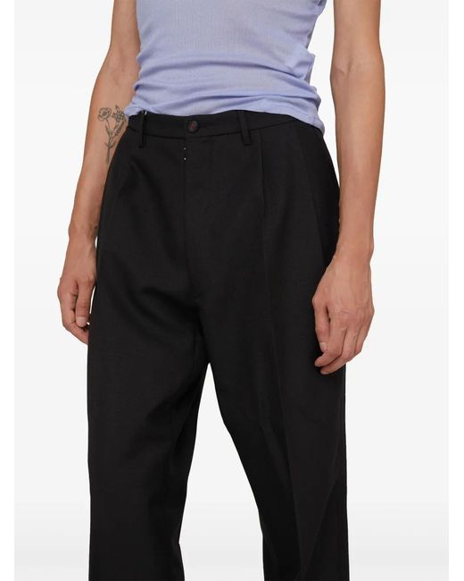 Maison Margiela Black Tailored Trousers for men