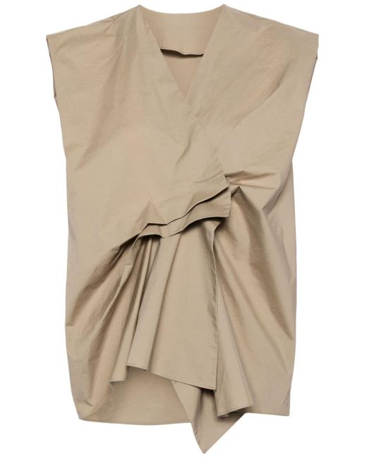 JNBY Natural Pleated Sleeveless Blouse