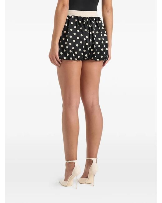 Manière De Voir Black Zoe Polka-Dot Balloon Mini Shorts