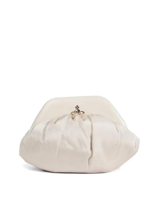 Vivienne Westwood White Brooke Clutch Bag