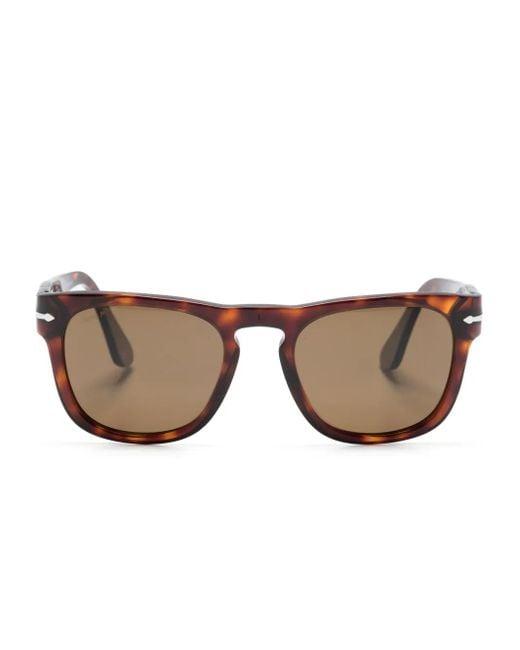 Persol Brown Elio Tortoiseshell-Effect Square-Frame Sunglasses