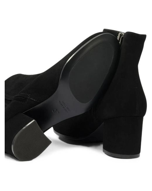Via Roma 15 Black Suede-Finish Ankle Boots