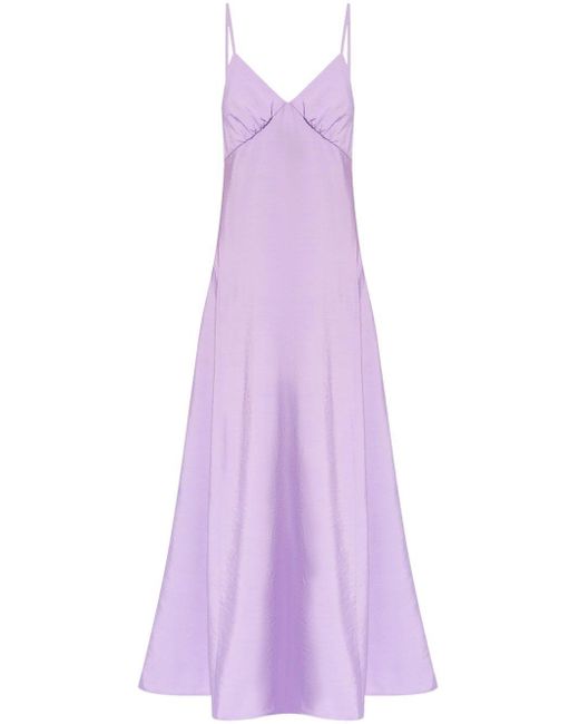 Maison Kitsuné Purple Sleeveless Flared Dress