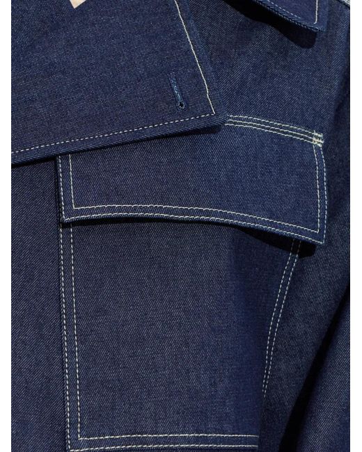 Paul Smith Blue Buttoned Cotton Jacket