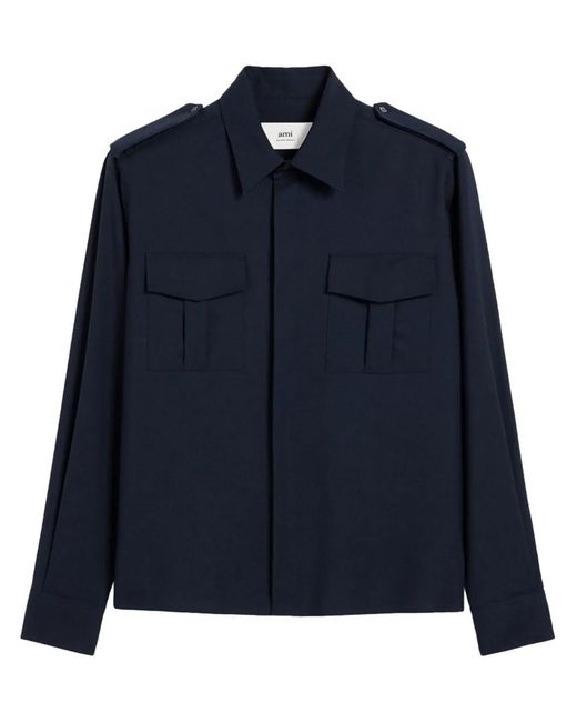 Camisa Estilo Militar AMI de color Blue