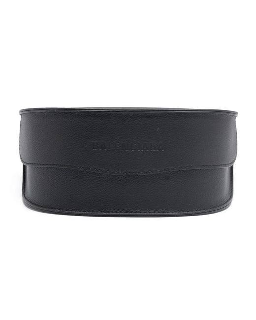 Balenciaga Black Runner Cat-Eye Sunglasses