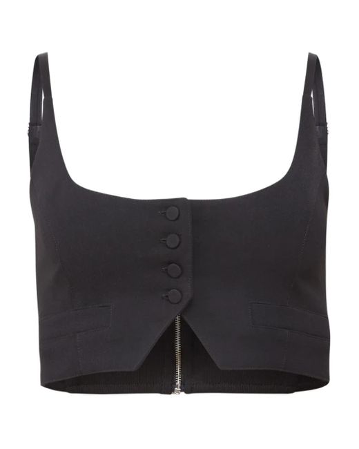 Chaleco Maxwell con cierre de botón Fleur du Mal de color Black