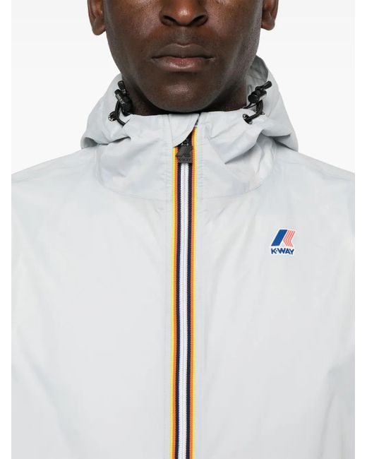 K-Way White Le Vrai 3.0 Claude Ripstop Windbreaker