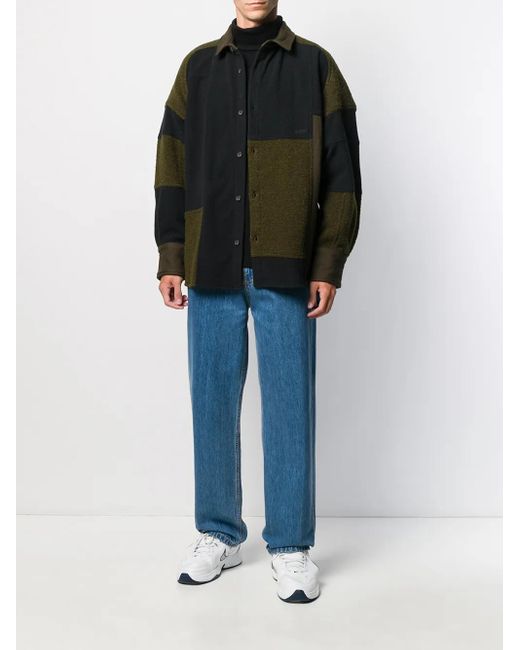 Ambush Black Patchwork Fleece Jacket for men