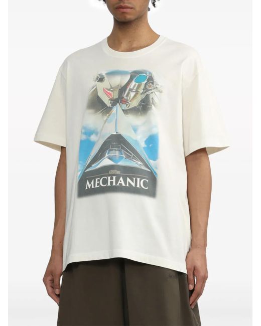 Doublet Blue Android Mechanic Cotton T-Shirt for men