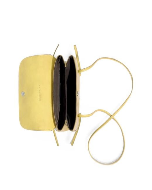 Bimba Y Lola Yellow Leather Mini Flap Bag