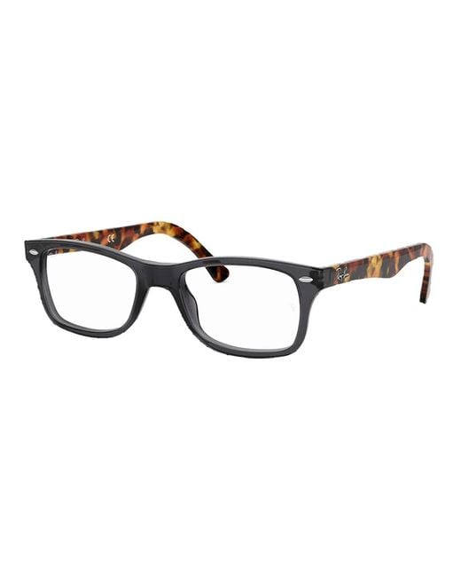 Ray-Ban Brown 0Rx5228 Rectangle Frame Glasses