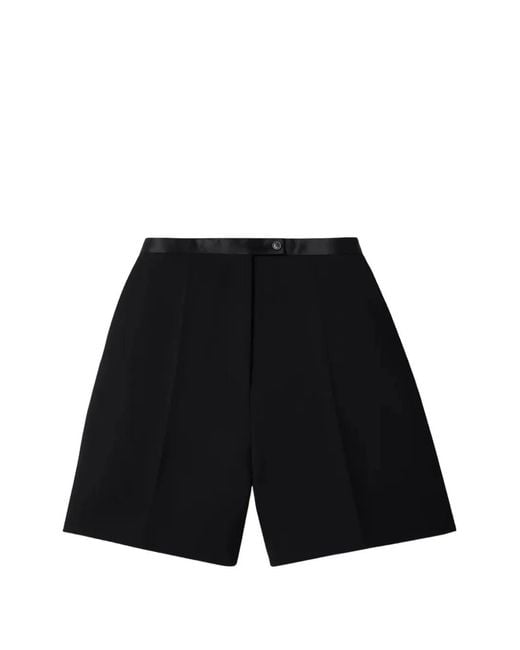 Khaite Black Micha Pressed-Creases Shorts