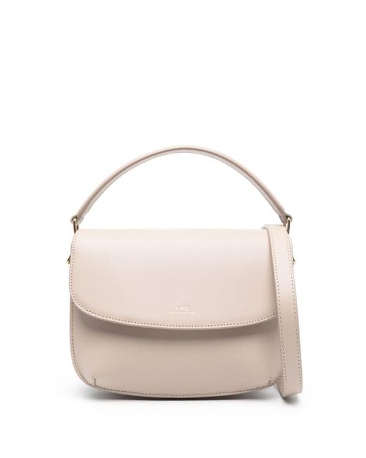A.P.C. White Sarah Leather Mini Bag