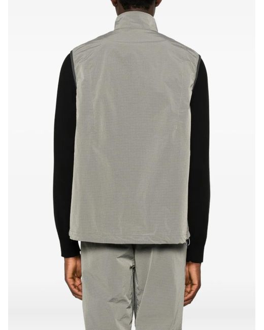 Goldwin Gray Zip-Up Ripstop Vest for men