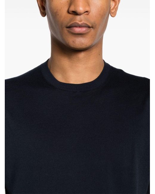 Camiseta con cuello redondo Lardini de hombre de color Black
