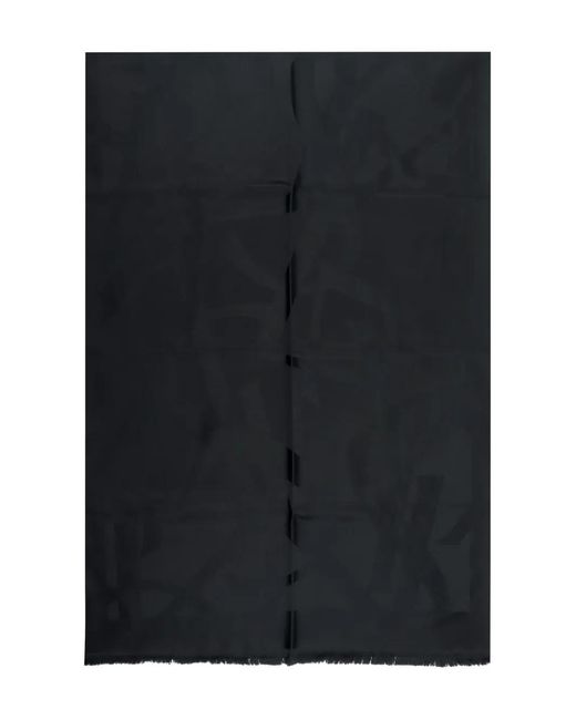 Saint Laurent Black Cassandre Schal Mit Monogramm