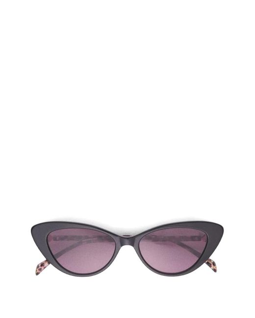 Maje Purple Animal-Print Cat-Eye Sunglasses