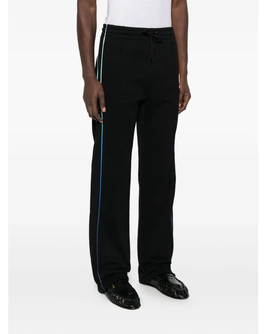 Casablanca Black Loopback Gradient Piping Open Hem Jogger for men