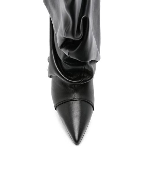 GISEL B Black Slouchy Pointed-Toe Boots
