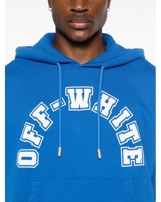 Off-White c/o Virgil Abloh Football Hoodie mit Logo-Print in Blue für Herren