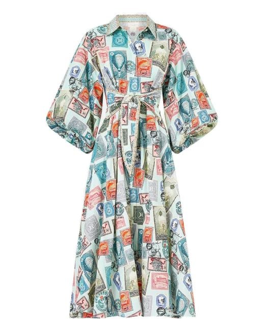 Camilla With Love From Türkiye Midi-Jurk in het Blue