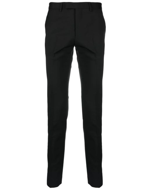 Sandro Black Straight-leg Wool-blend Trousers for men