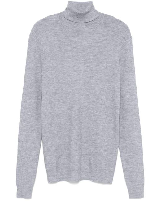 Gabriele Pasini Gray Ribbed Sweater for men