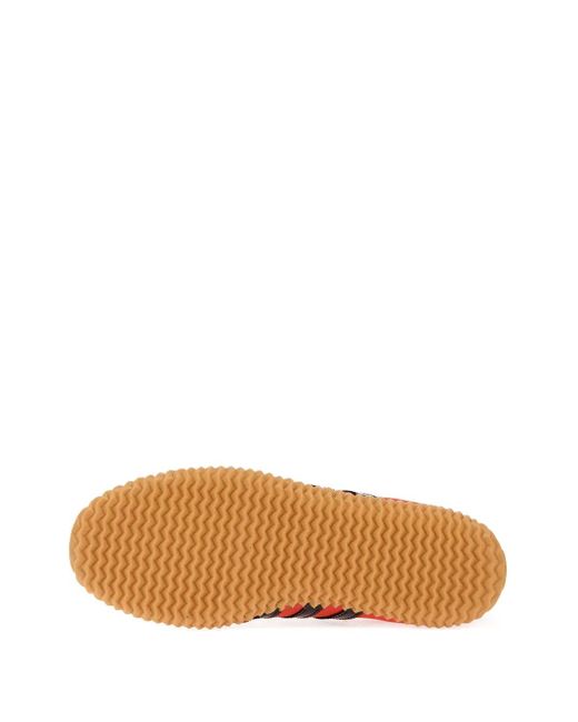 Adidas Red Volley Plimsole Three-Stripe Sneakers
