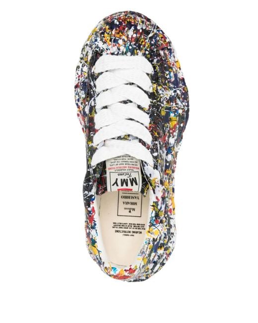 Maison Mihara Yasuhiro White Paint-Splatter Sneakers