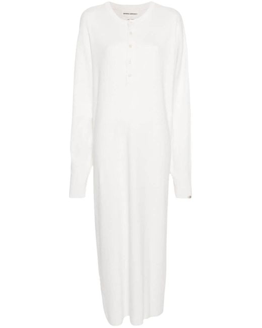 Extreme Cashmere N°338 ファインニット ドレス White