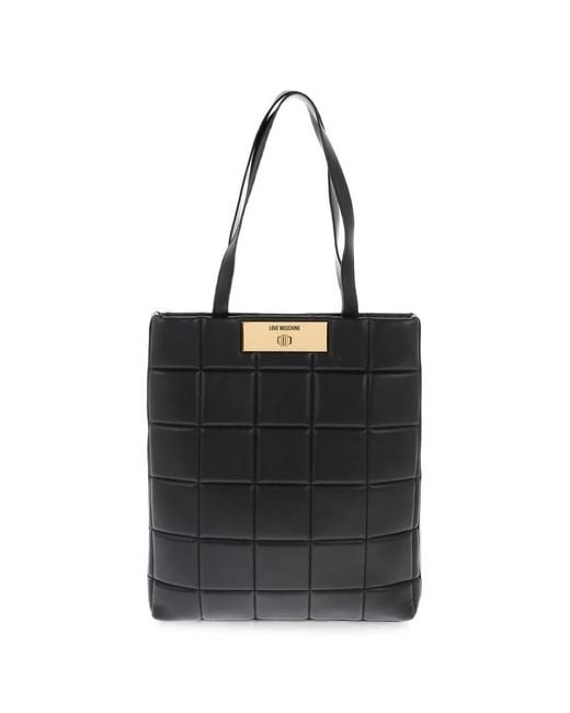 Moschino Black Quilted Shoulder Bag
