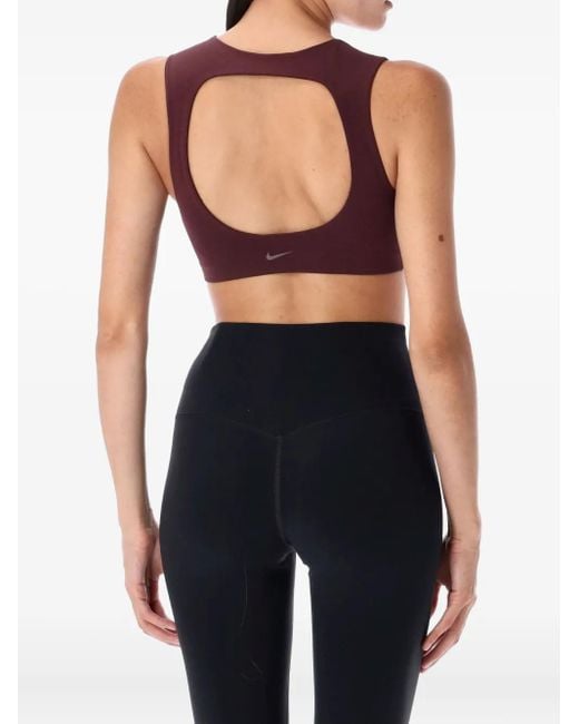 Nike Black Square-Neckline Active Top