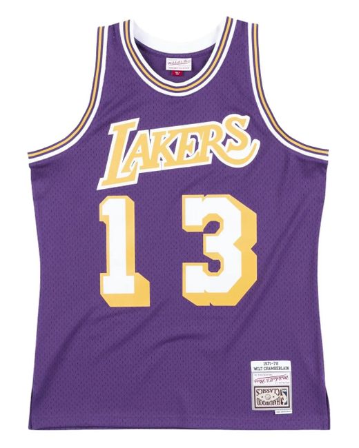 Mitchell & Ness Purple X Nba La Lakers 71-72 Wilt Chamberlain Swingman Tank Top for men