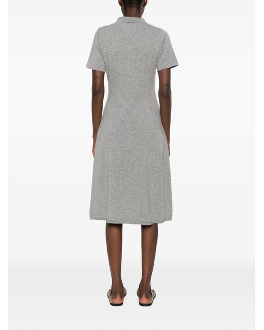 Extreme Cashmere Gray Georgia Zip-Fastening Midi Dress