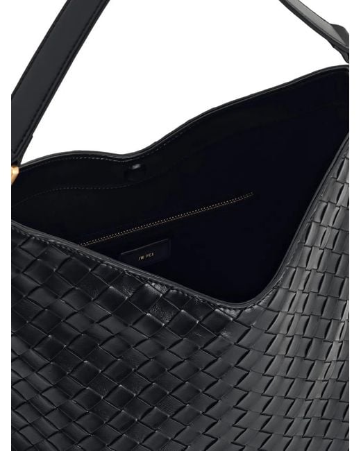 JW PEI Black Aria Interwoven Shoulder Bag