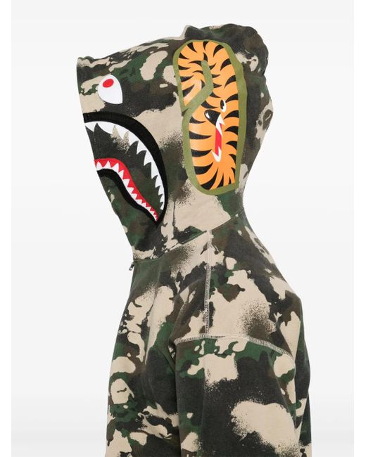 Sudadera Estampada Con Capucha A Bathing Ape de hombre de color Black