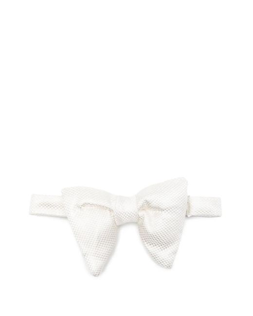 Tom Ford White Textured Bow Tie for men