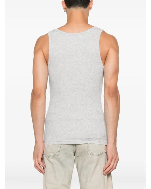 Entire studios White Ribbed Tank Top