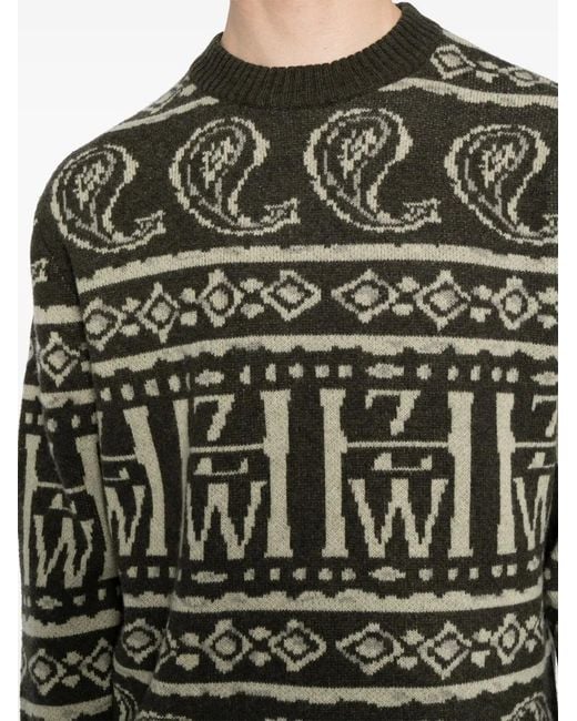 Holzweiler Gray Dery Intarsia-Knit Jumper for men