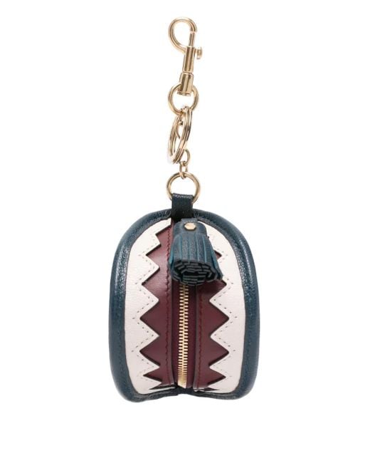 Anya Hindmarch White Shark-Teeth Ear Pods Pouch