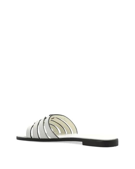 Tory Burch White Leather Sandals