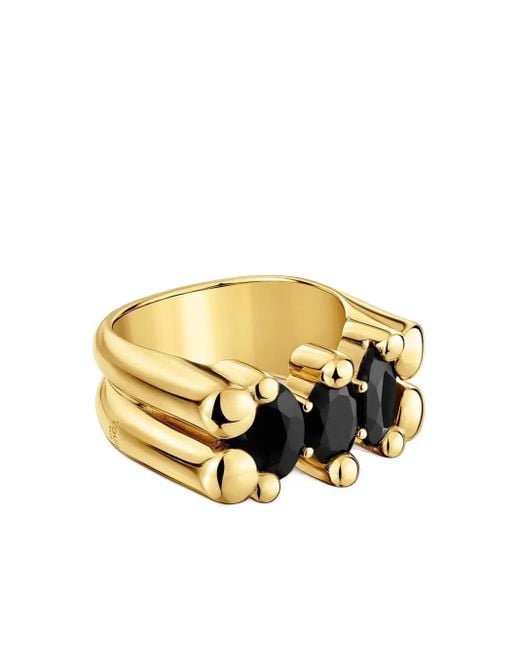 Anillo con detalle de piedra Tous de color Metallic