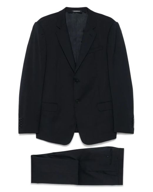 Emporio Armani Blue Virgin-Wool Suit for men
