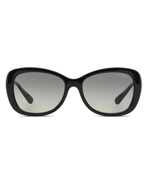 Vogue Eyewear Black Logo-Print Sunglasses
