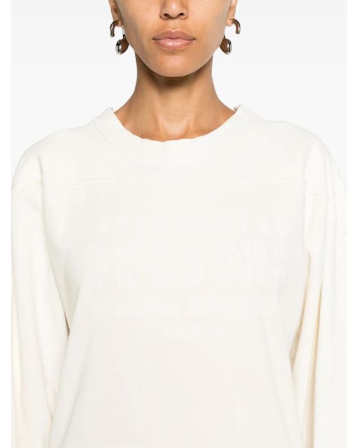 Maison Margiela White Numbers Logo Cotton T-Shirt