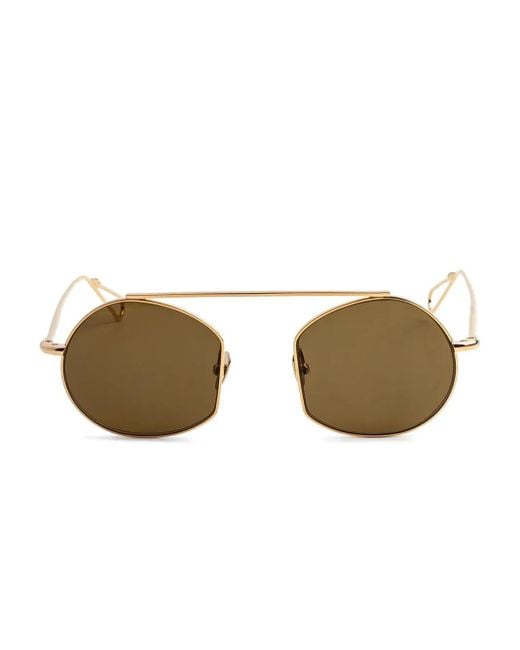 Ahlem Metallic Sonnenbrille Mit Rundem Gestell