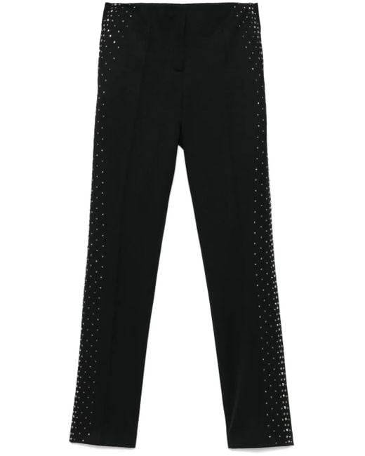 The Attico Black Crystal-Embellished Trousers